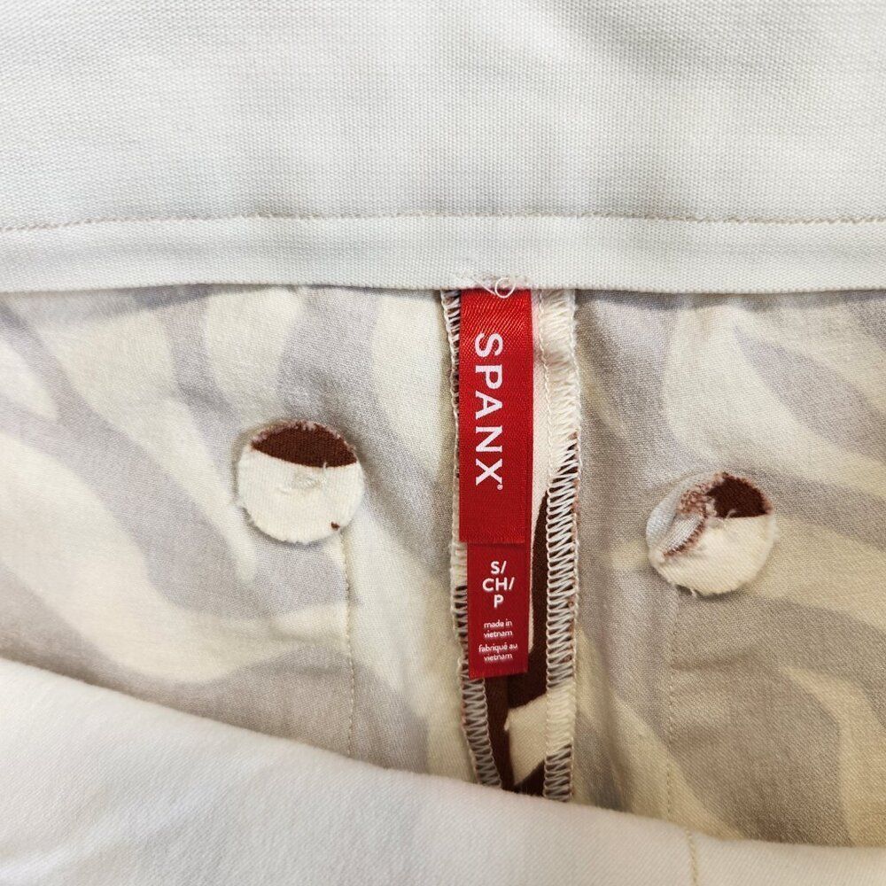 Spanx Pants Womens SP Clay Zebra Stripe On The Go Printed Ankle Slim Straight - Picture 7 of 15